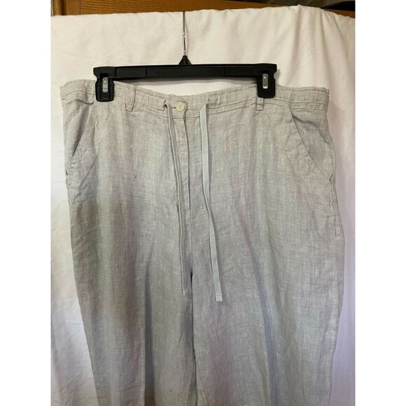 #3549 CROSSROADS Womens linen pants size M - Picture 3 of 10